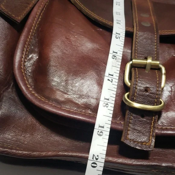 Piyush Joshi Handmade Leather Backpack/Talega/Messenger Bag . GORGEOUS